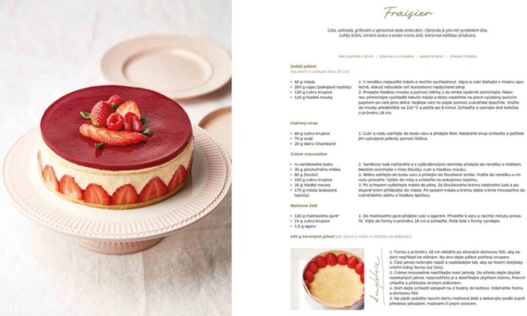 Recept Fraisier z knihy Vše Sladké od Ivety Fabešové z IF Café.