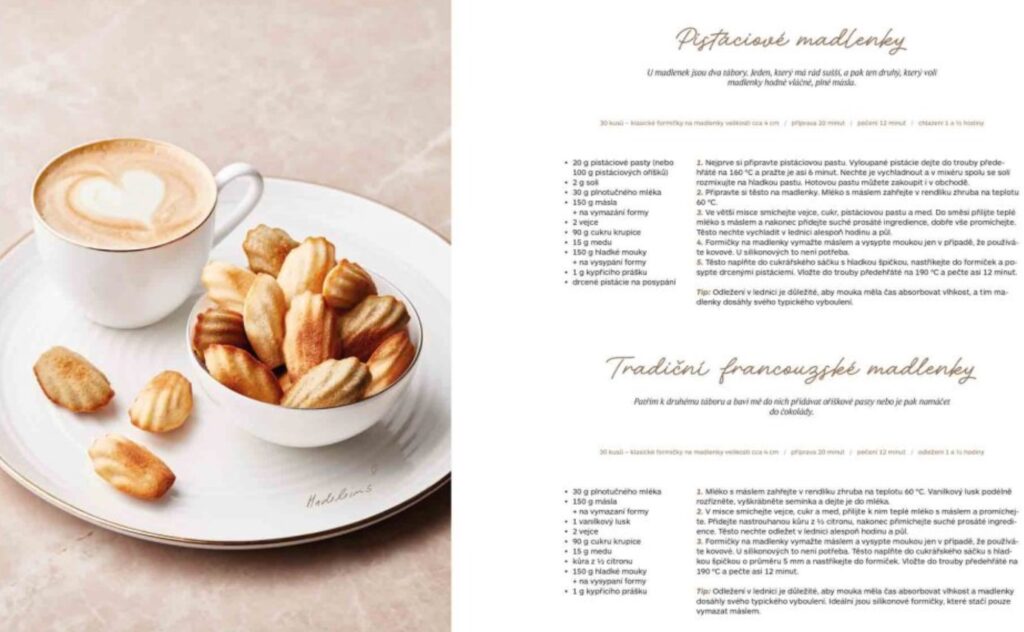 Recept Pistaciové madlenky z knihy Vše Sladké od Ivety Fabešové z IF Café.
