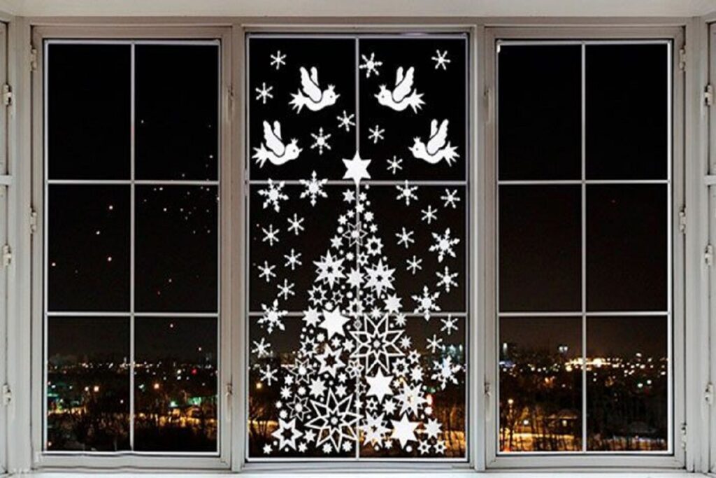Nálepky na okno, Vánoce